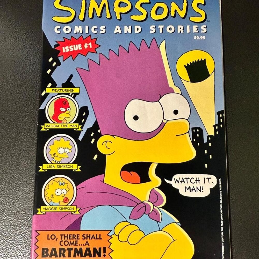 Simpsons Comics and Stories #1 Bartman comic book. COMES WITH POSTER